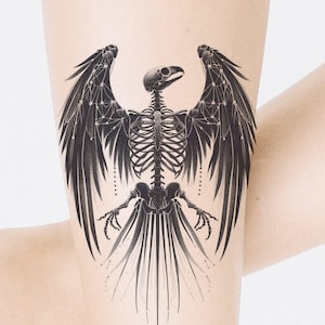 Raven Skull Tattoo Design: Printable Bird Template (Instant Download)