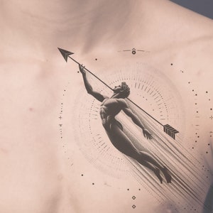 Greek Archer Tattoo Design: Printable Template (Instant Download)