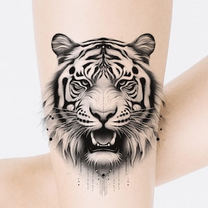 Tiger Tattoo Design: Printable Template (Instant Download)
