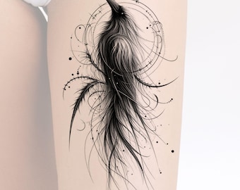 Tatuaggio Corvo - Disegno Tatuaggio Personalizzato - Download Istantaneo - Modello Stampabile - Sentiti Speciale - DownloadPrintDoit