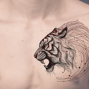 Tiger Tattoo Design: Printable Template (Instant Download)