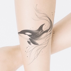 OrcaTattoo Design -  - Custom Tattoo Design - Instant Download - Printable Template - Feel Special-DownloadPrintDoit