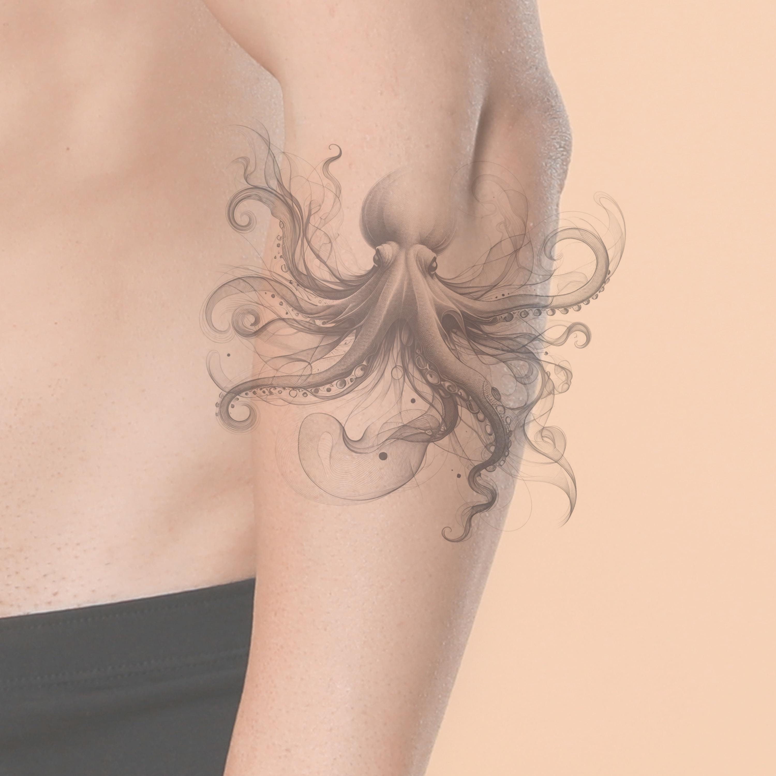 Octopus tattoo female - Bronctattooaus.com