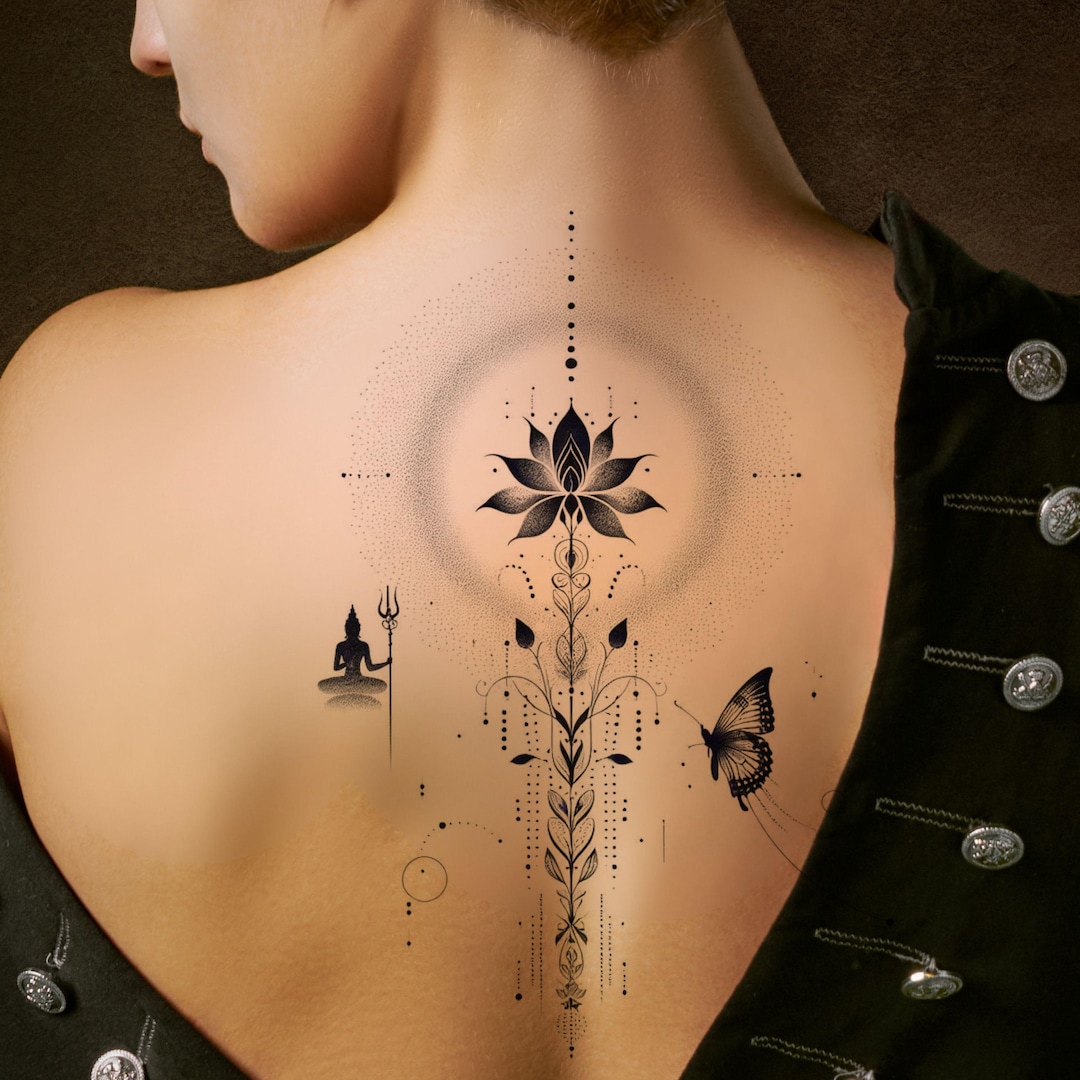 Feminine Lotus Shoulder Cap Tattoo Ideas