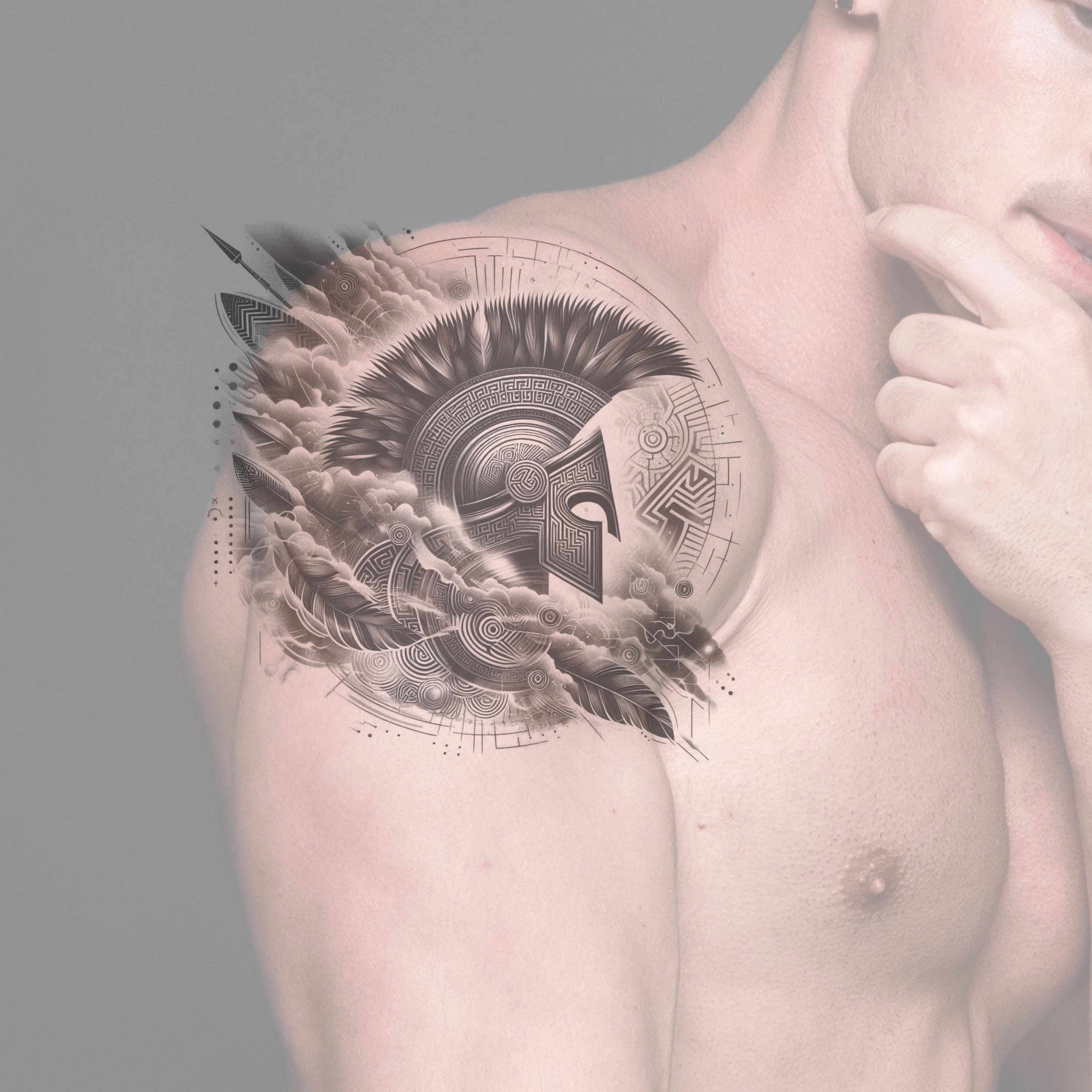 Gladiator Helmet Tattoo Design: Warrior Roma Greek Art (instant Download) -  Etsy Norway, image size:3000x3000