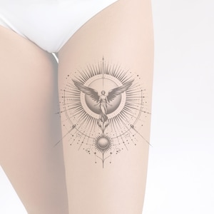 Angel Tattoo Design: Greek Mythology Printable Template (Instant Download)