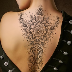 Flower Tattoo Desing. Ornamental Tattoo Design. Ornament tattoo. Woman tatto design.Flowers Tattoo desing. flowers tattoo. flowers png