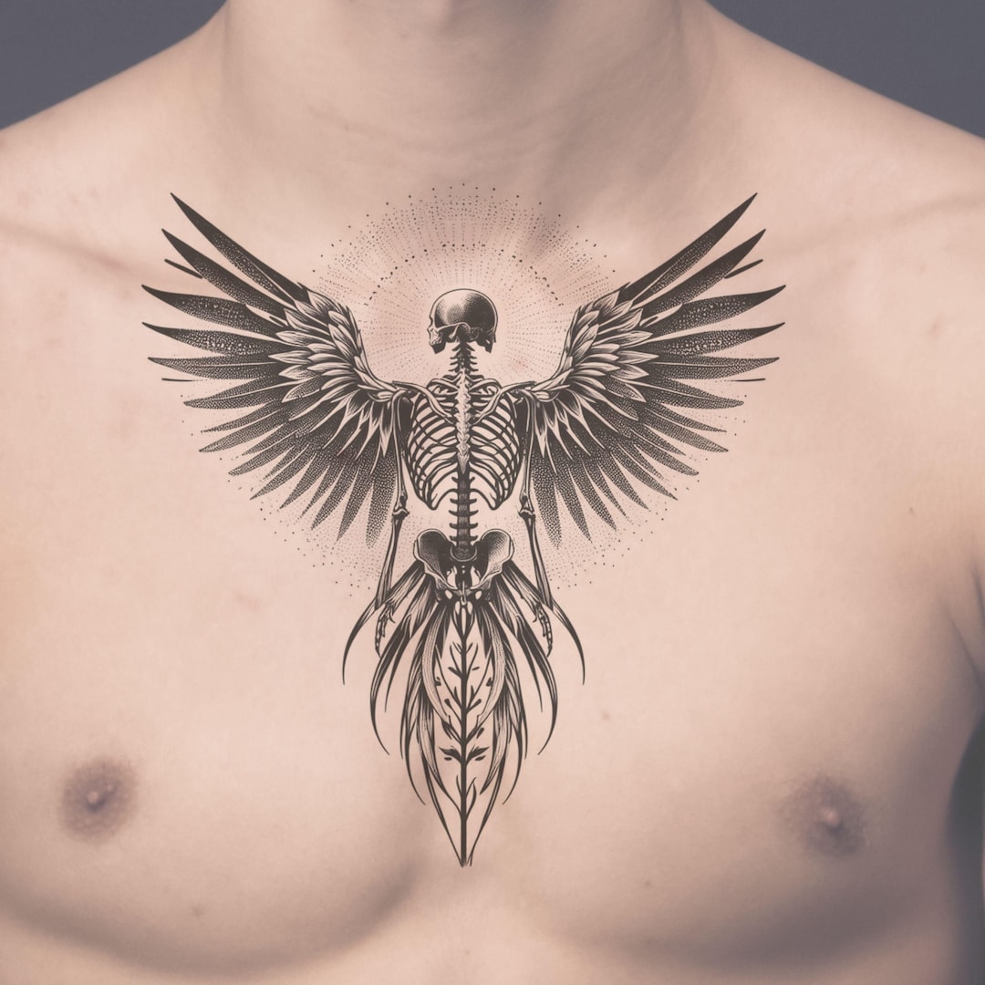 Arend skelet tattoo-ontwerp: afdrukbare sjabloon vogeltattoo (direct  downloaden) - Etsy België, image size:1080x1080