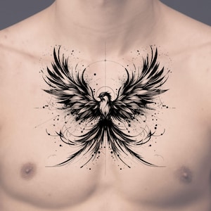 Eagle Tattoo Design: Printable Bird Tattoo Template (Instant Download)