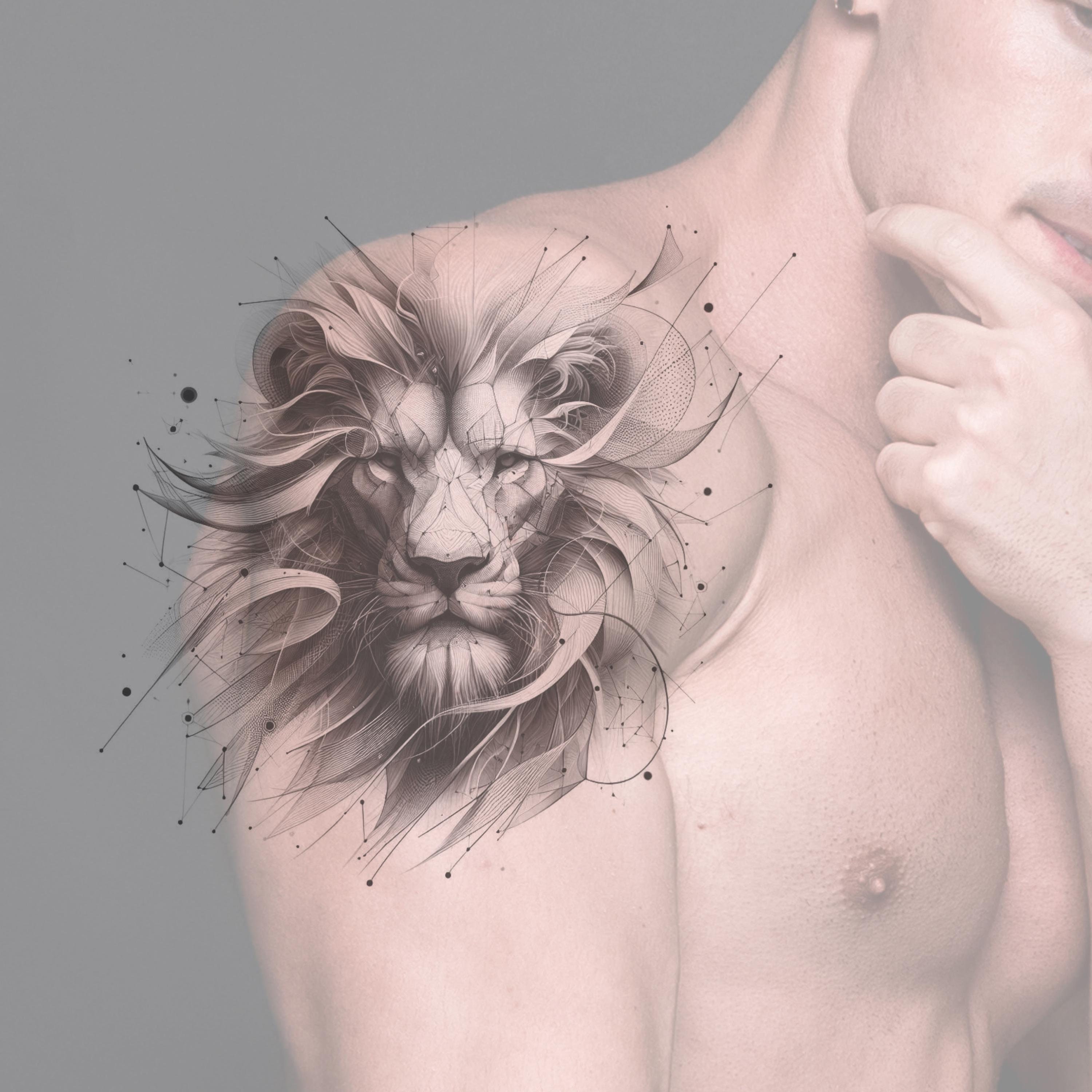Lion Tattoo Design - Custom Tattoo Design - Instant Download ...