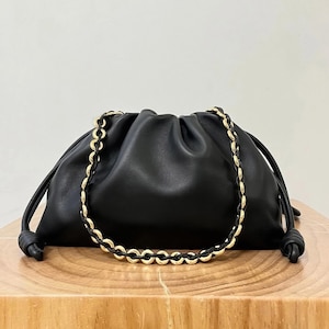 Sac à bandoulière en cuir souple, sac fourre-tout en cuir pour femme, sac à main au design minimaliste