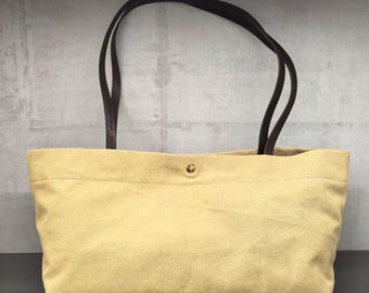 Weiche Canvas-Tragetasche, minimalistische Canvas-Schultertasche, trendige Leder-Tragetasche