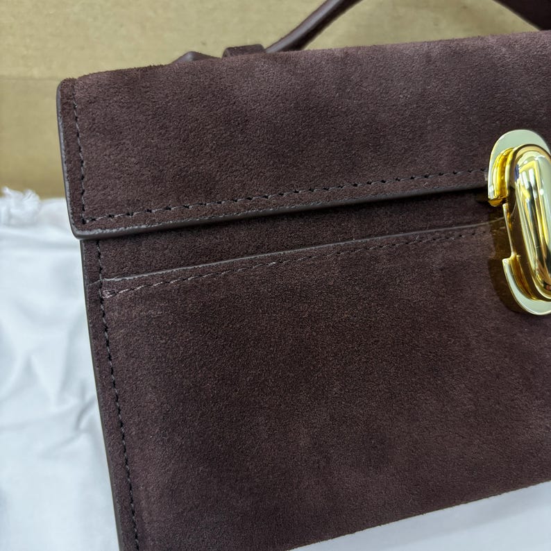 Clutch Bag, Women's Leather Top Handle Bag, Small Leather Tote Bag image 16