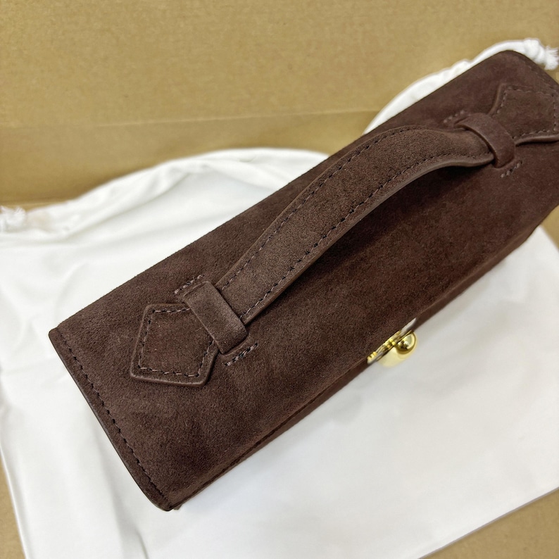 Clutch Bag, Women's Leather Top Handle Bag, Small Leather Tote Bag image 15