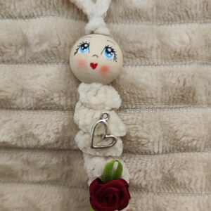 Hjärta på stjälk, blomkrukapresent, unikt handgjort föremål för familj och nära och kära