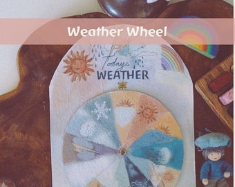 Weather Wheel, Printable Download, Early Years Learning , Home Learning, Waldorf, Steiner, Mason, Weather Learning
