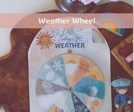 Weather Wheel, Waldorf Learning Wheel, Printable Download