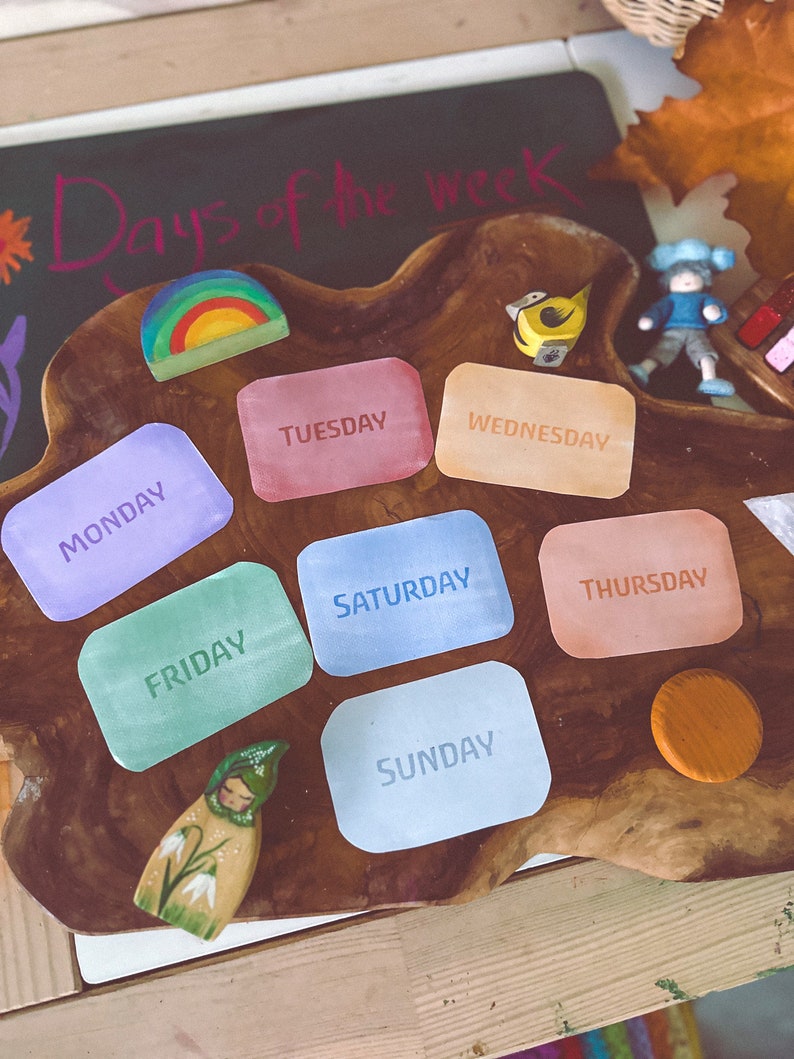 Days of the Week Learning Cards, Days of the Week Classroom Decor ...
