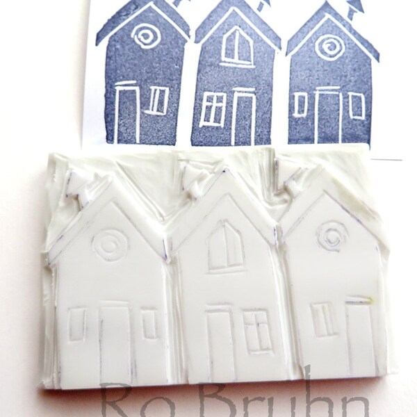Hand carved house stamp