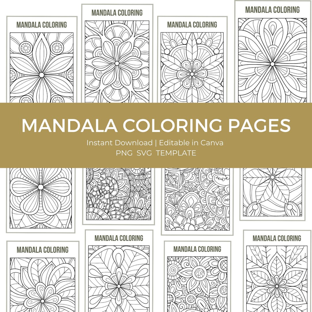 Modern Mandala Coloring Book PDF for Anxiety Relief, Stress Relief Gift ...