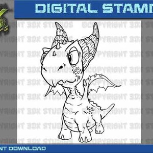 Descarga instantánea de sellos digitales - Baby Dragon