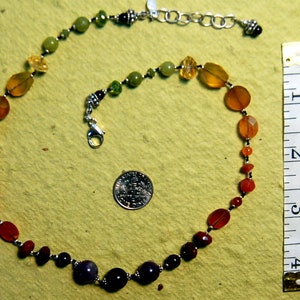 Hand knotted semi precious Fall necklace image 5