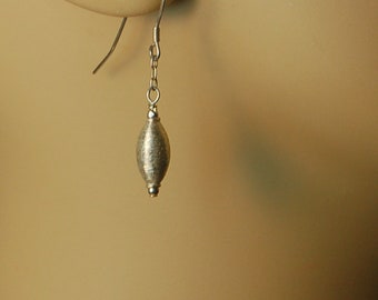 Sterling silver Bali beaded pierced earrings