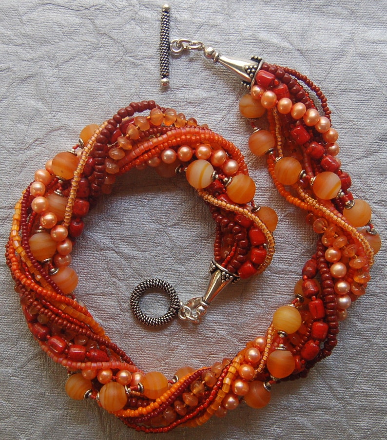 Orange necklace image 2