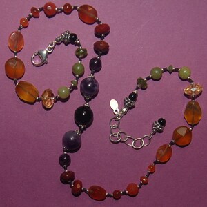 Hand knotted semi precious Fall necklace image 8