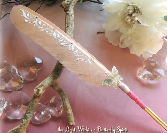 The Light Within BUTTERFLY SPIRIT Totem Feather Quill Pen