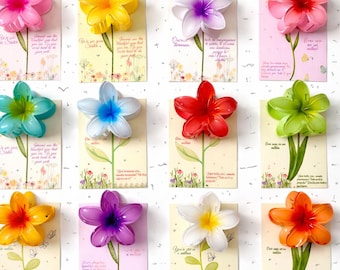 JW Flower Hair Clip, beautiful message for women, sister, pioneer, Hair Flower clip Gift Pioneer beautiful personalized message