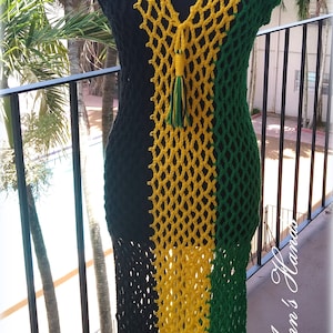rastafarian crochet dress Crochet Rasta Middy Dress 194563