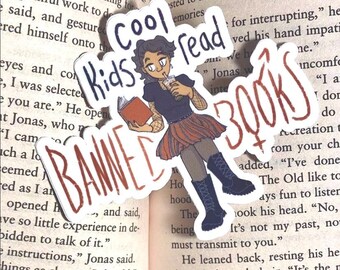 Cool Kids Read Banned Books- Vinyl Sticker
