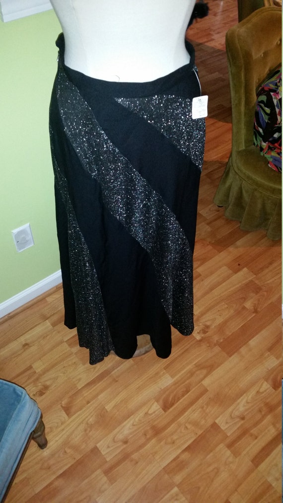 Exquisite 1930's Bias Cut Paneled Maxi Skirt