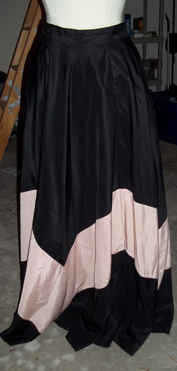 AMAZING 1930's Two-Toned Panel Maxi Skirt
