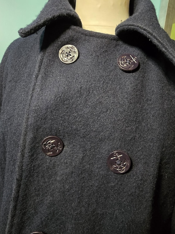 Classic Authentic Double-Breasted Wool Military P… - image 2