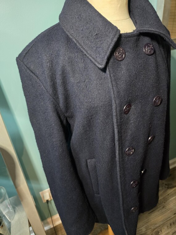 Classic Authentic Double-Breasted Wool Military P… - image 6