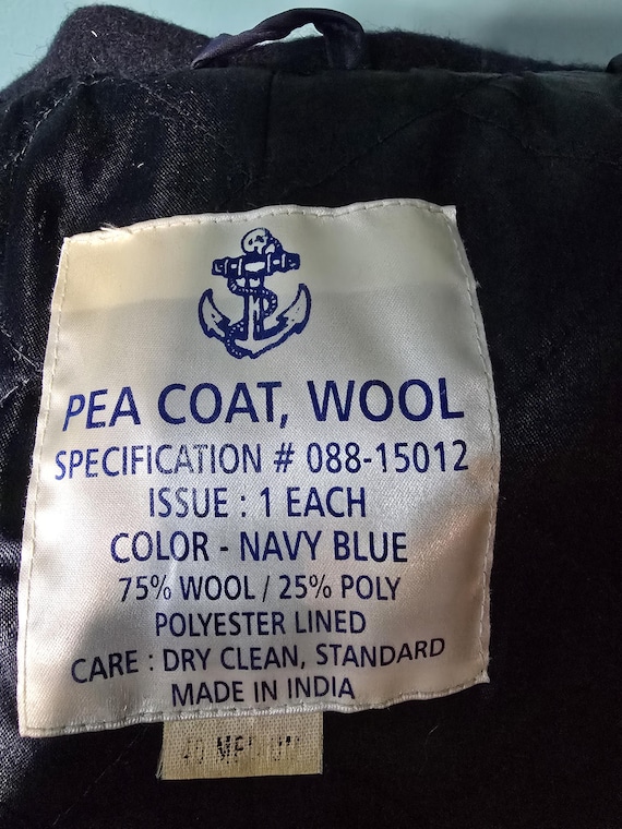 Classic Authentic Double-Breasted Wool Military P… - image 3