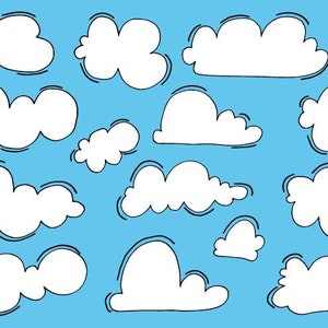Vector Clouds Set - Hand-drawn Cloud Illustrations