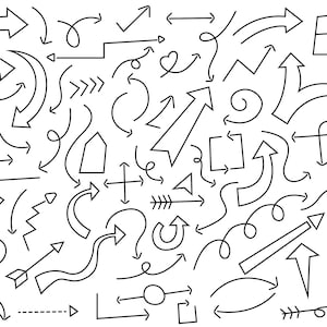 Dynamic Directions: Hand-Drawn Arrow Collection