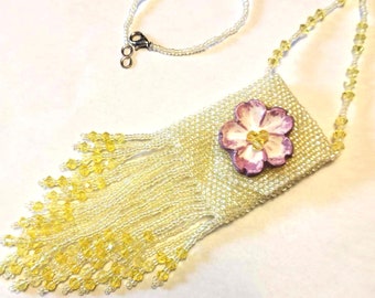 Handbeaded Amulet Bag Necklace