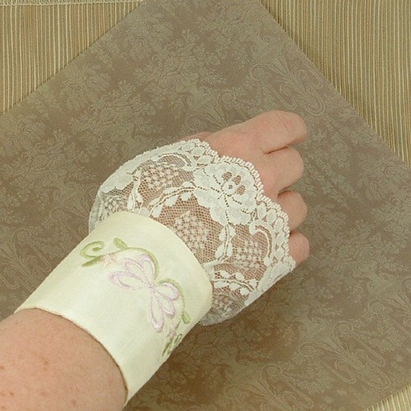 SHABBY CHIC Victorian Style Cuff  ETSY FREE SHIPPING