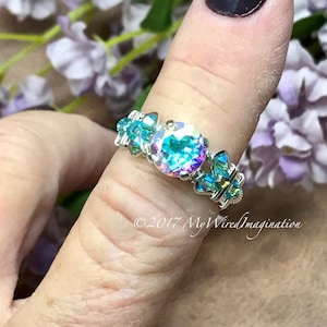 Mercury Mystic Topaz Handmade Ring, NEW Variations Available, April Birthstone, Unique Engagement, Gift For Her, Limited