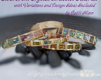 Crystal Bracelet Tutorial Wire Wrap Jewelry Tutorial, Intermediate  Bracelet Tutorial with Variations, How to Wire Wrap a Bracelet