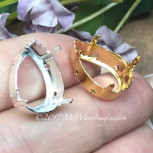 18 x 13 mm Birnenform Fassung, 2 Stück art 4320 SP oder DP Setting