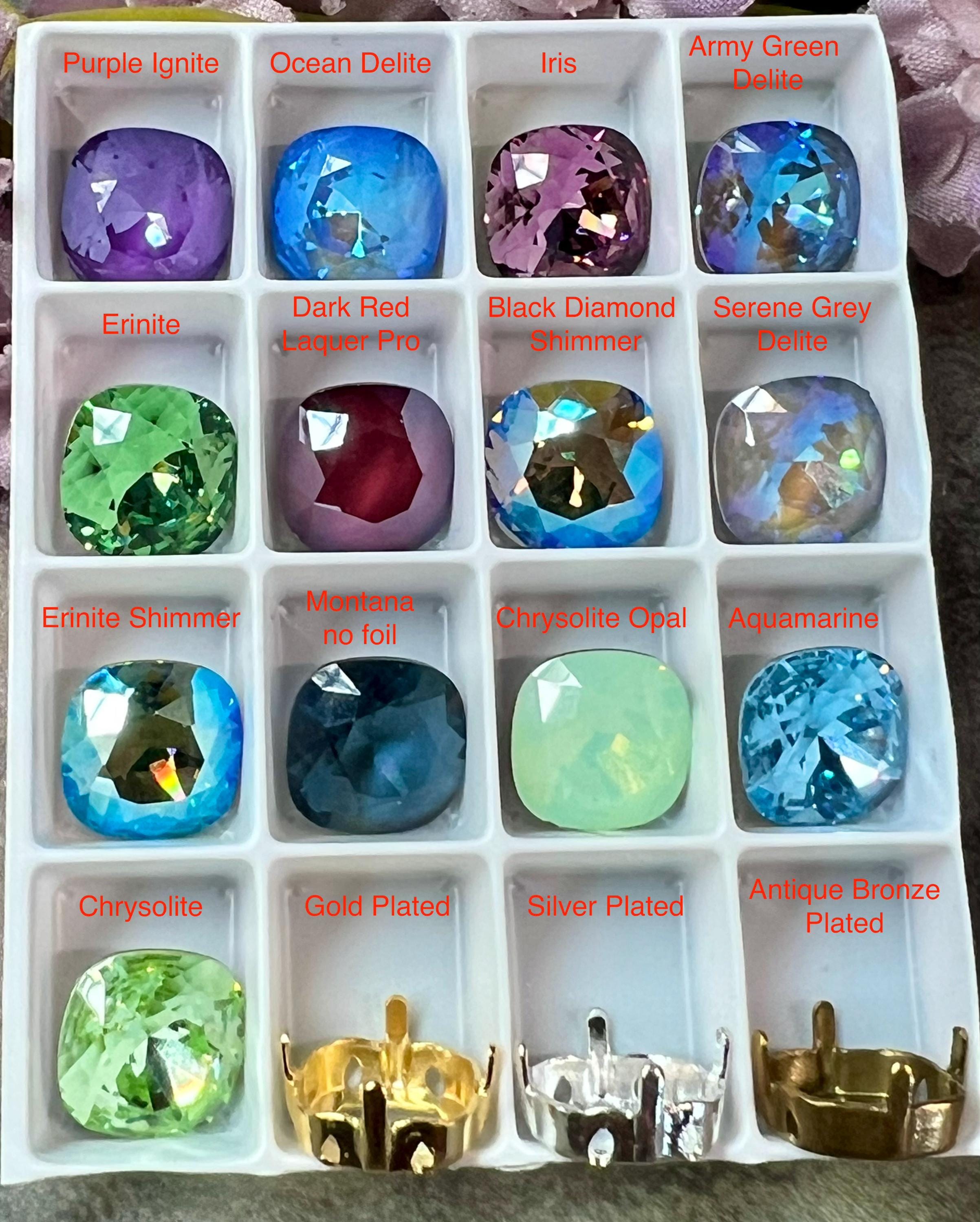 10mm 4470 Swarovski Crystal Rhinestone Cushion Square With Setting