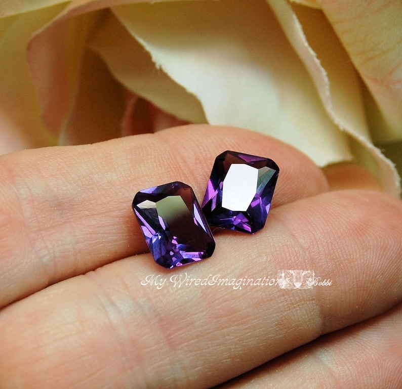 Alexandrite 10x8mm Lab Grown Lab Created Color Change Faceted Etsy