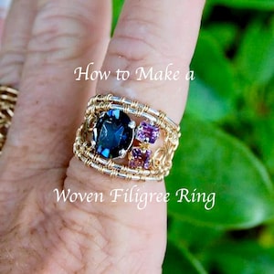 Wire Wrap Ring Tutorial: Filigree Style, Beginner-Intermediate Step-by-Step (PDF Pattern Download)