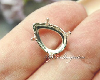 14 x 10 mm ペアシェイプセッティング、3個のSPまたはGPセッティング、Pendaloque 4320、ニッケルフリー