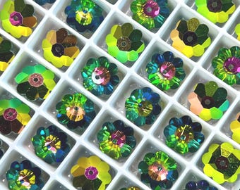 Vitrail Medium 10 mm Vintage Swarovski 3700 Margarita con o sin engaste